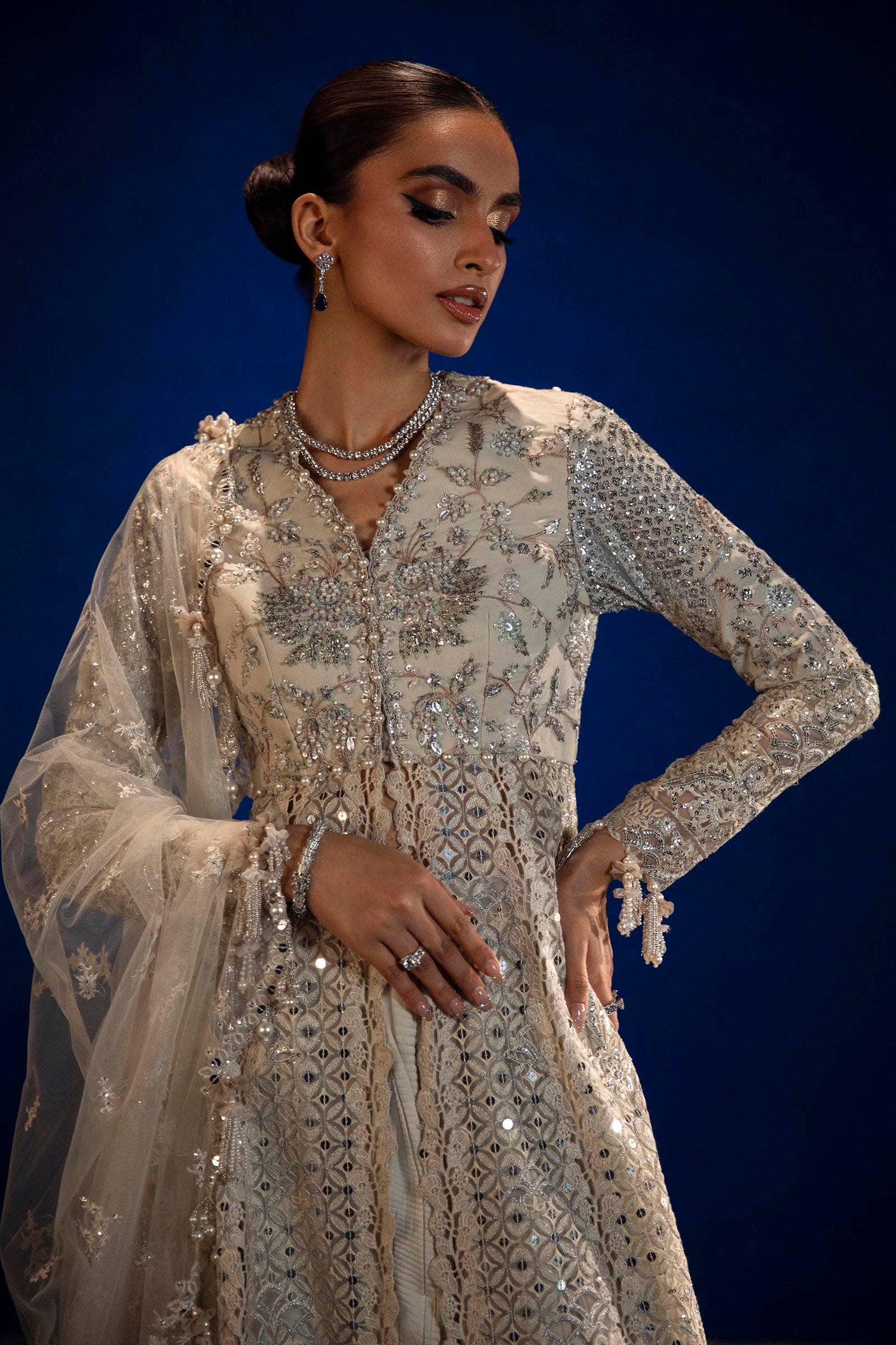 Sana Safinaz | Nura Festive 24 | N241-009-3CT - Pakistani Designer Dress - by Sana Safinaz | Type: Bridal - 100% Original at Saira Sultan