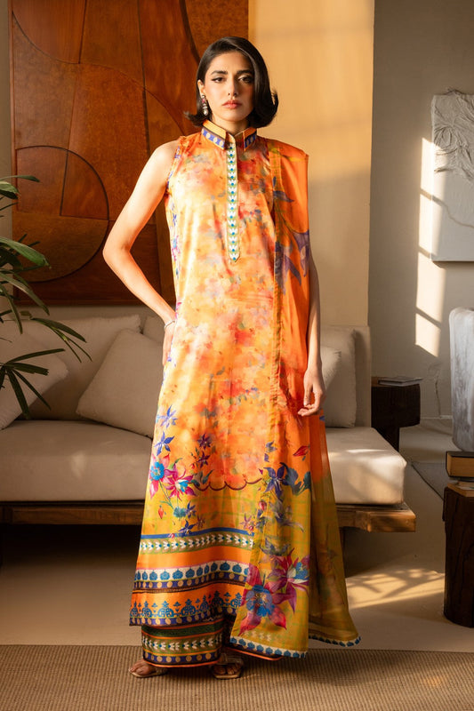 Maryum N Maria | Nazm Collection | SASHA - MS50460 XS Orange Silk