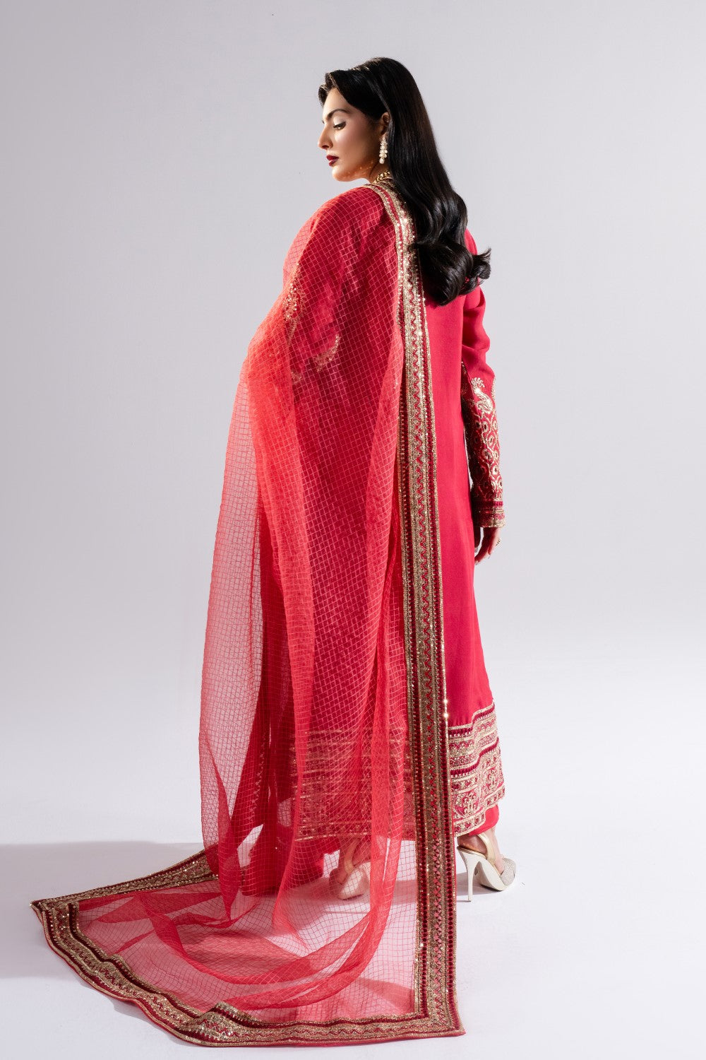 Maryum N Maria | Luna Formals | SELAH M Hot Pink Viscose Cotton