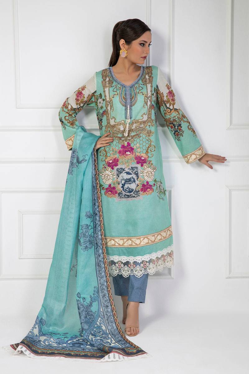Shamaeel Ansari | Lawn 24 | LV112 - Pakistani Designer Dress - by Shamaeel Ansari | Type: Luxury - 100% Original at Saira Sultan