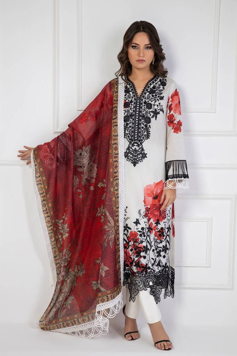 Shamaeel Ansari | Lawn 24 | LV114 - Pakistani Designer Dress - by Shamaeel Ansari | Type: Luxury - 100% Original at Saira Sultan