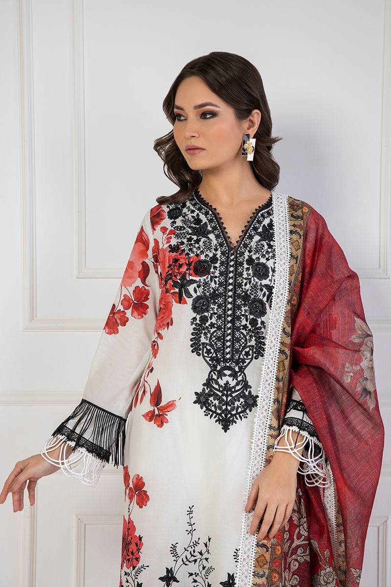 Shamaeel Ansari | Lawn 24 | LV114 - Pakistani Designer Dress - by Shamaeel Ansari | Type: Luxury - 100% Original at Saira Sultan