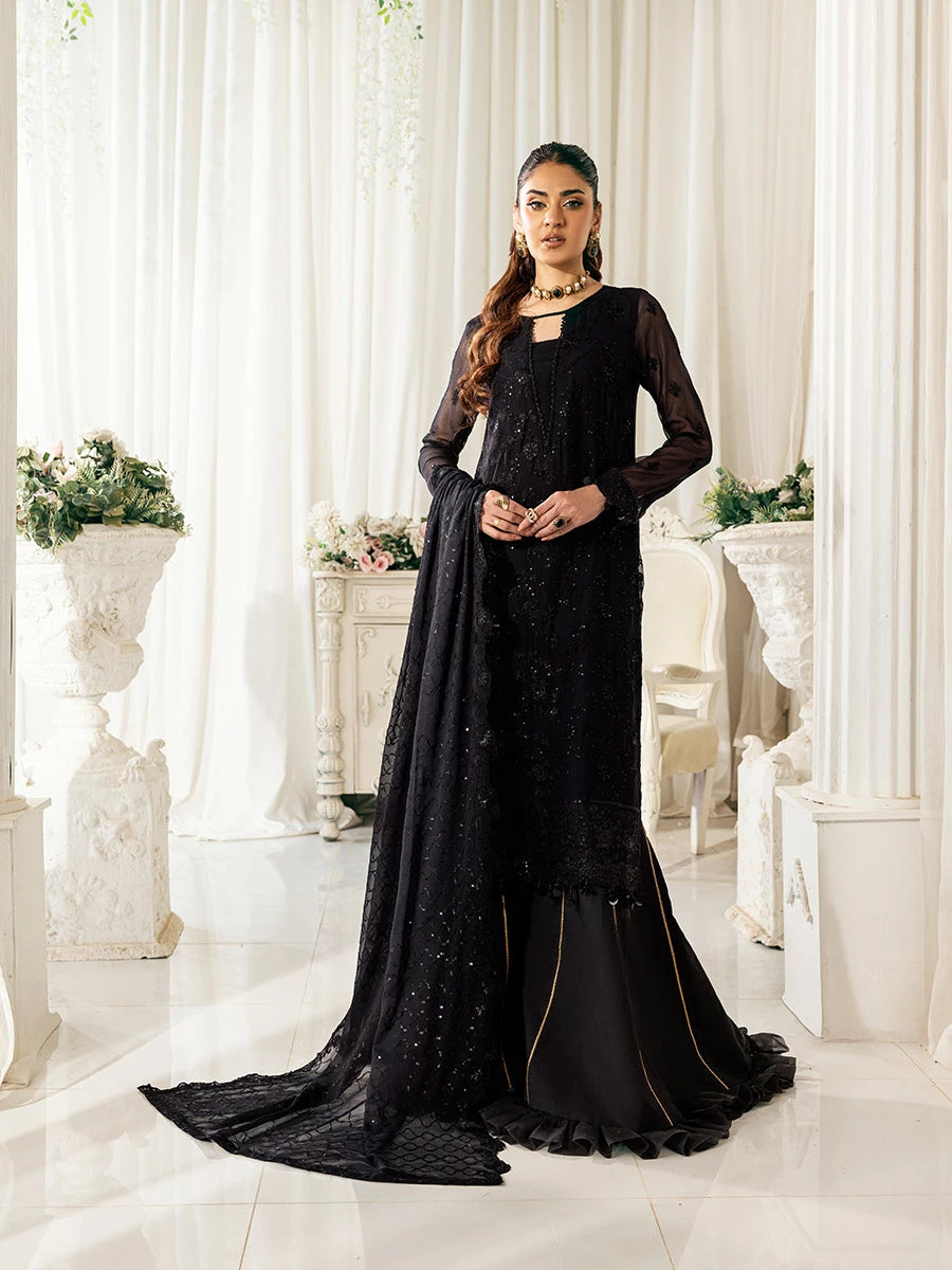 Salitex | Signature Festive Chiffon | SUNS7CH048UT XS Black Chiffon