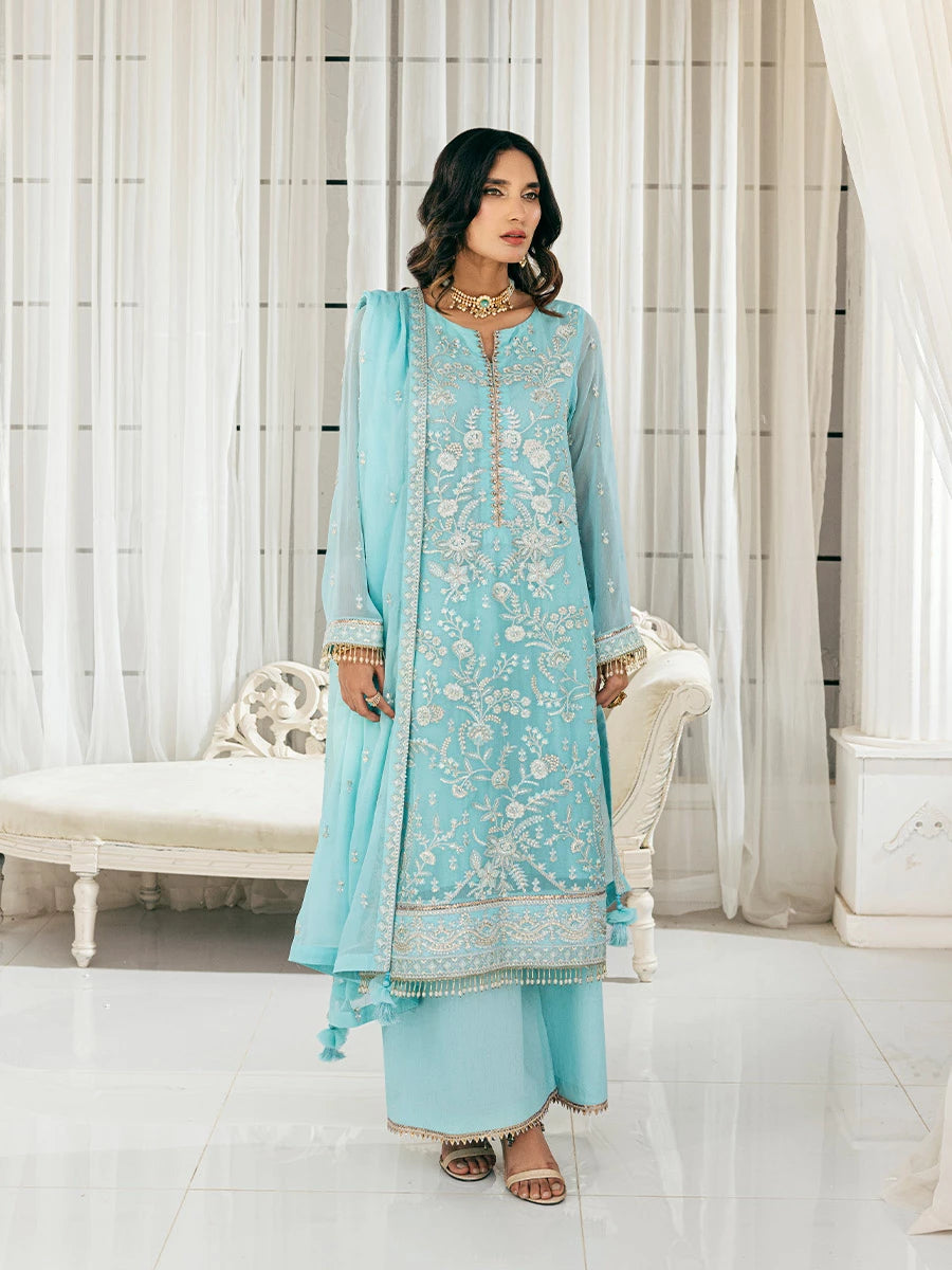 Salitex | Signature Festive Chiffon | SUNS7CH043UT M Light Blue Chiffon