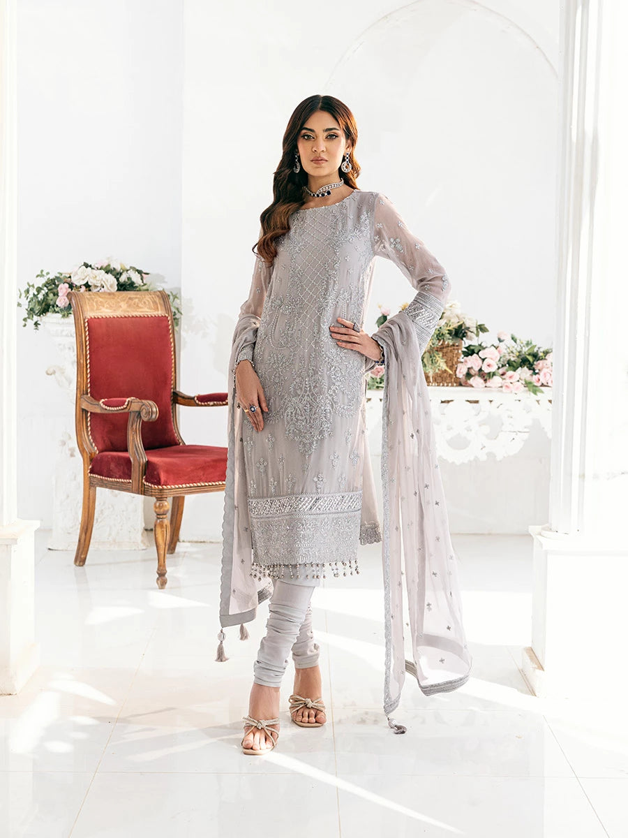 Salitex | Signature Festive Chiffon | SUNS7CH034UT XS Silver Chiffon
