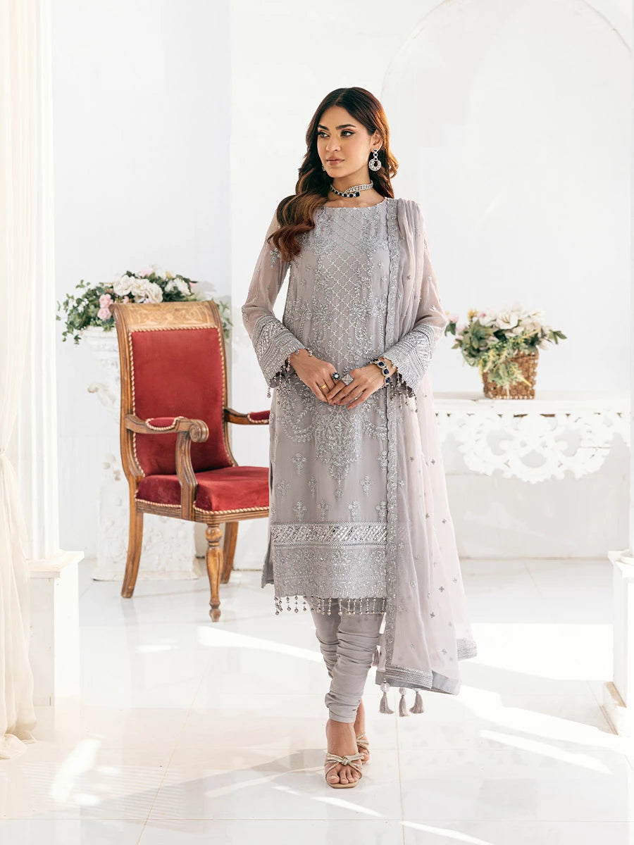Salitex | Signature Festive Chiffon | SUNS7CH034UT Custom Size Silver Chiffon