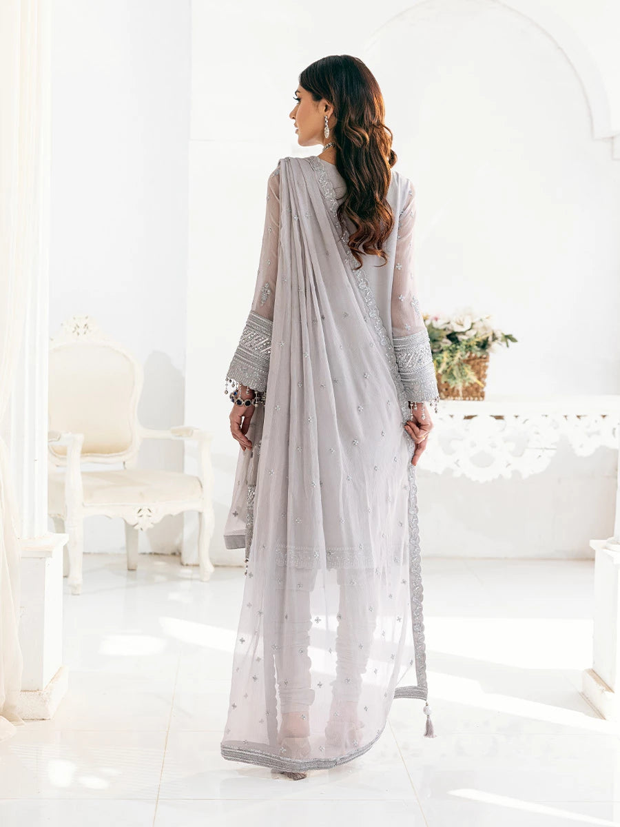 Salitex | Signature Festive Chiffon | SUNS7CH034UT S Silver Chiffon