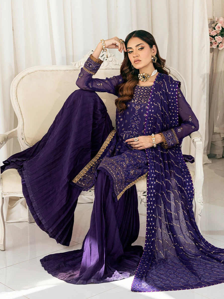 Salitex | Signature Festive Chiffon | SUNS7CH046UT Custom Size Purple Chiffon