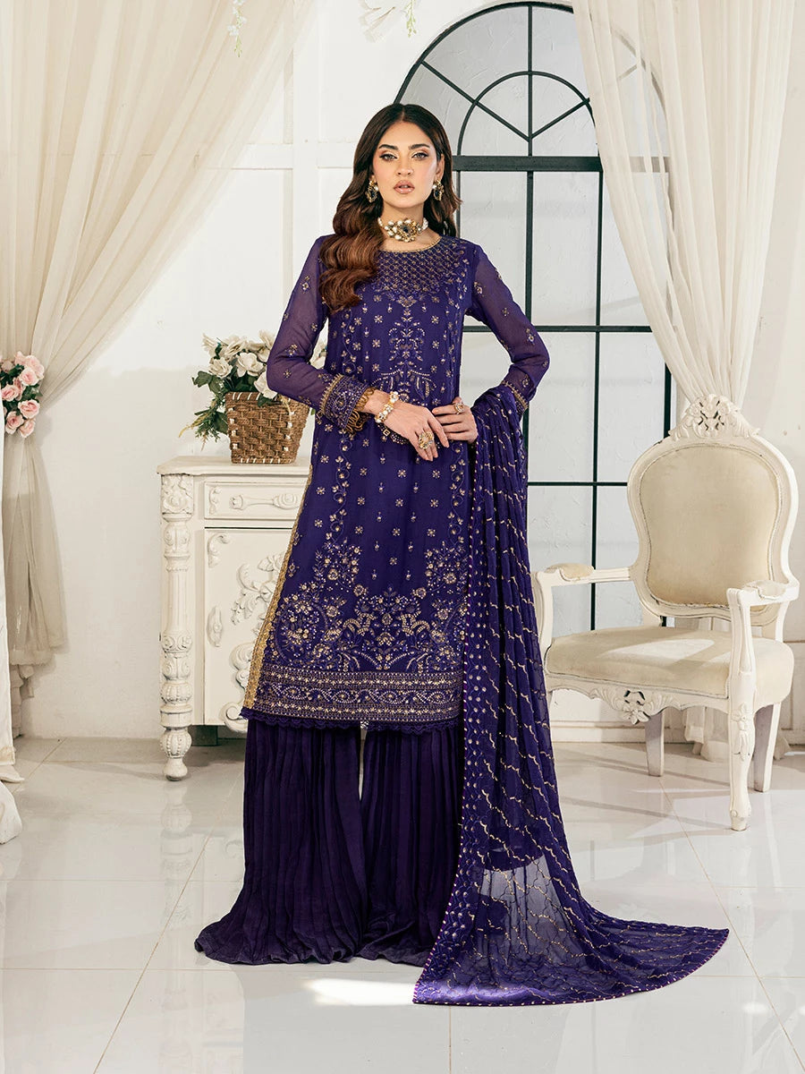 Salitex | Signature Festive Chiffon | SUNS7CH046UT XS Purple Chiffon