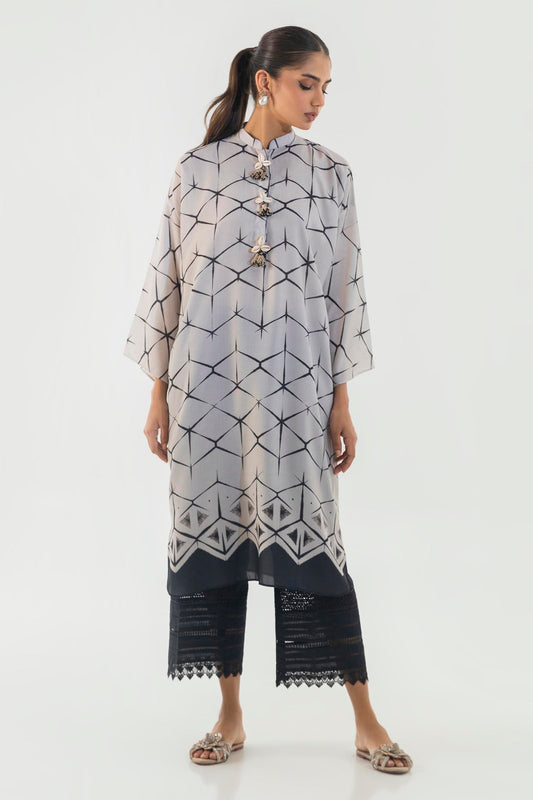 Sana Safinaz | Silk Tunics | SS24STP145 S Multicolor Crepe