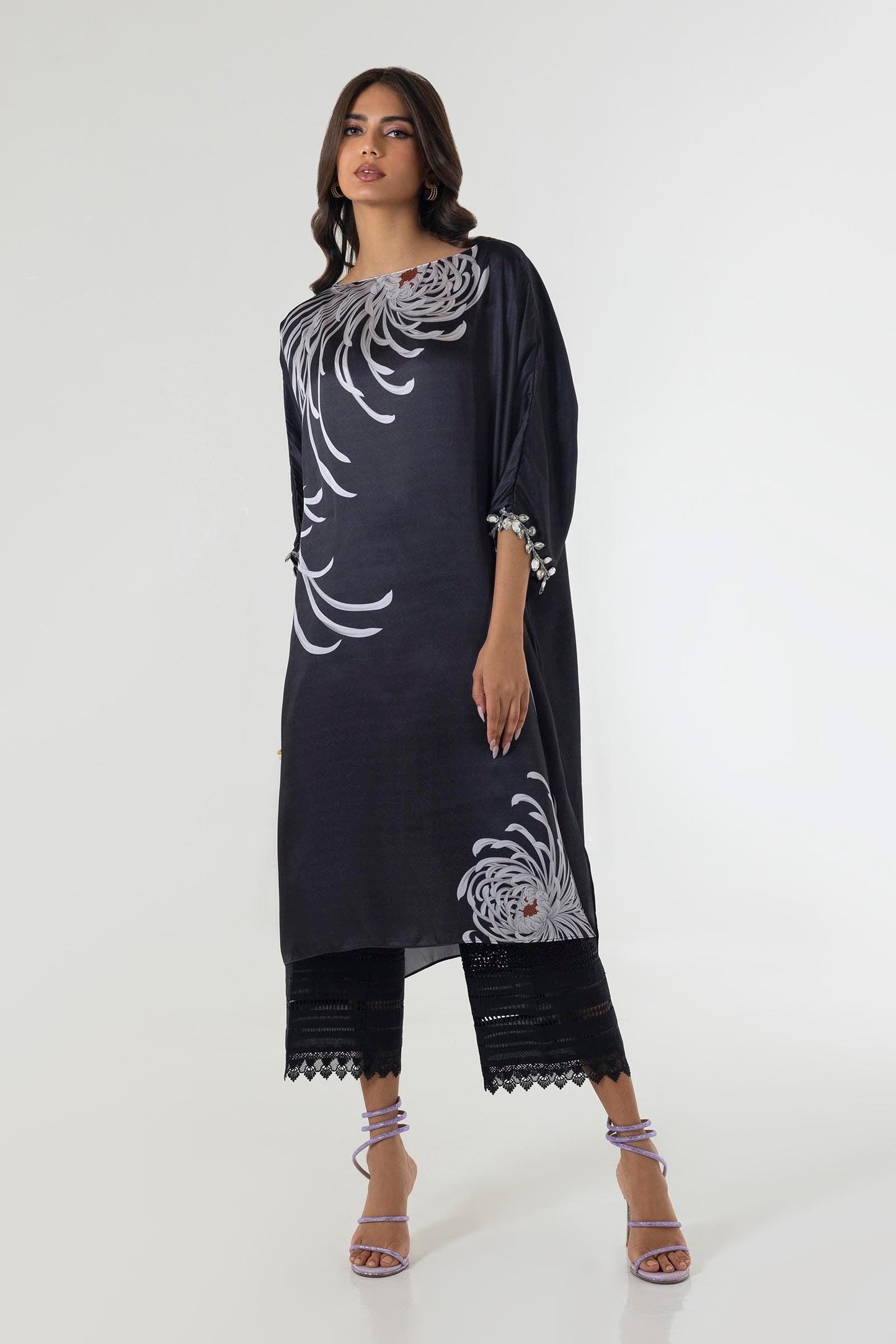 Sana Safinaz | Silk Tunics | SS24STP159 XS Multicolor Poly Satin