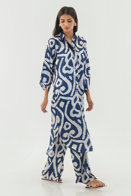 Sana Safinaz | Silk Tunics | SS24STP166P2T S Multicolor Poly Satin