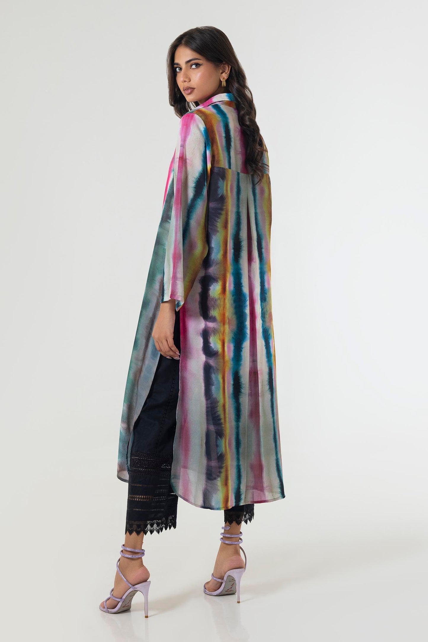 Sana Safinaz | Silk Tunics | SS24STP179 M Multicolor Poly Satin