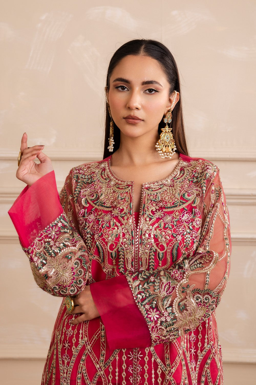 Maryum N Maria | Zaira Pret | STARLA L Carrot Pink Net