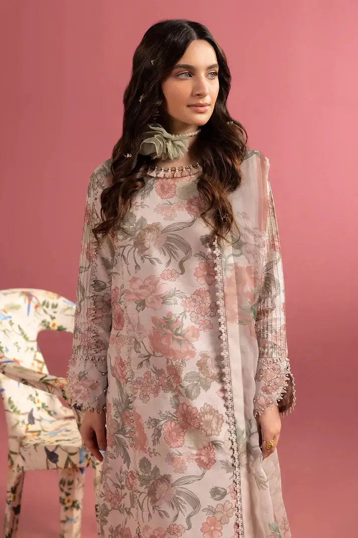 Alizeh | Sheen Lawn Prints 24 | Sunset Blush - Pakistani Designer Dress - by Alizeh | Type: Luxury - 100% Original at Saira Sultan