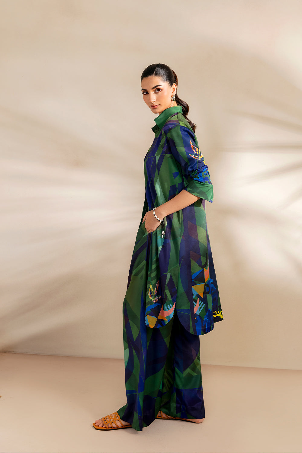 Saira Rizwan | Silk Coords 25 | SHORELINE SERENADE - SRSP-25-08 - Pakistani Designer Dress - by Saira Rizwan - Type : Ladies Clothes - 100% Original at Saira Sultan
