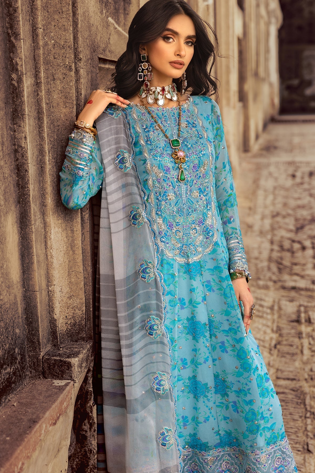 Charizma | Vasl Chiffon Collection | VSL25-10 M Light Blue Chiffon
