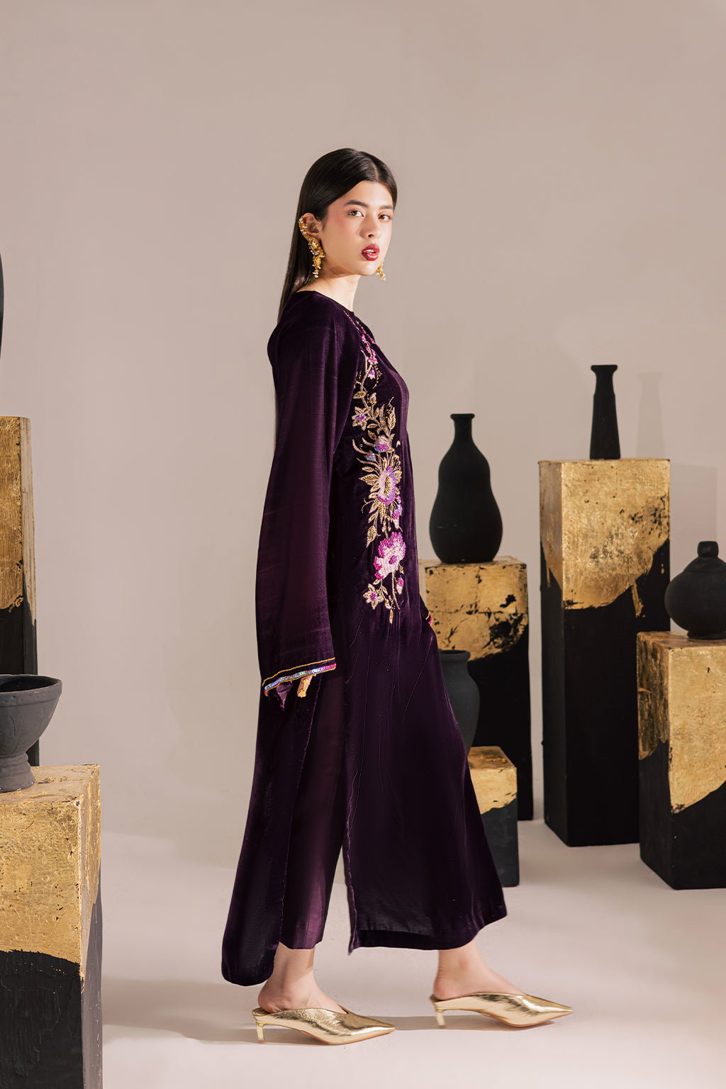 Vanya | Velvet Muse | KV-63 by Vanya - Designer Dress - Type : Ladies Clothes - Available at Saira Sultan - 100% Original