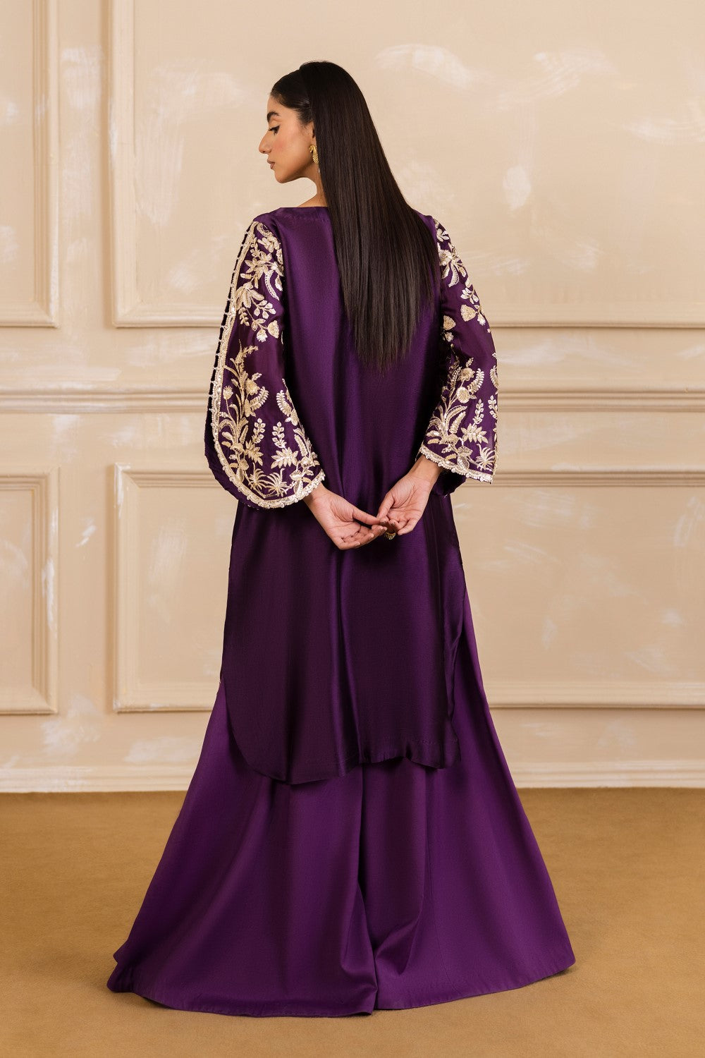 Maryum N Maria | Zaira Pret | VIVIENNE S Dark Purple Organza Silk