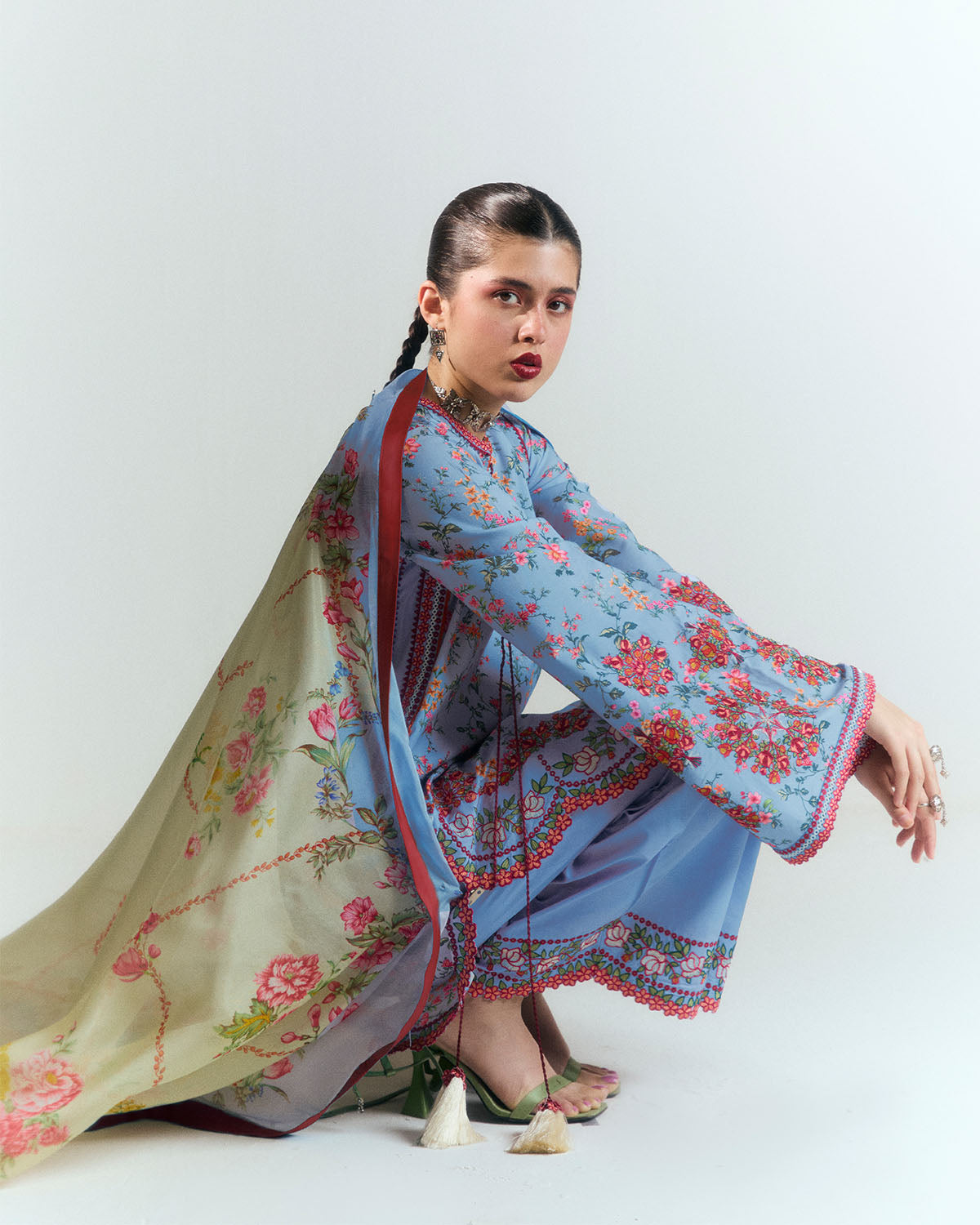 Jugnu | SS 25 | Nyami XL Light Blue Cotton