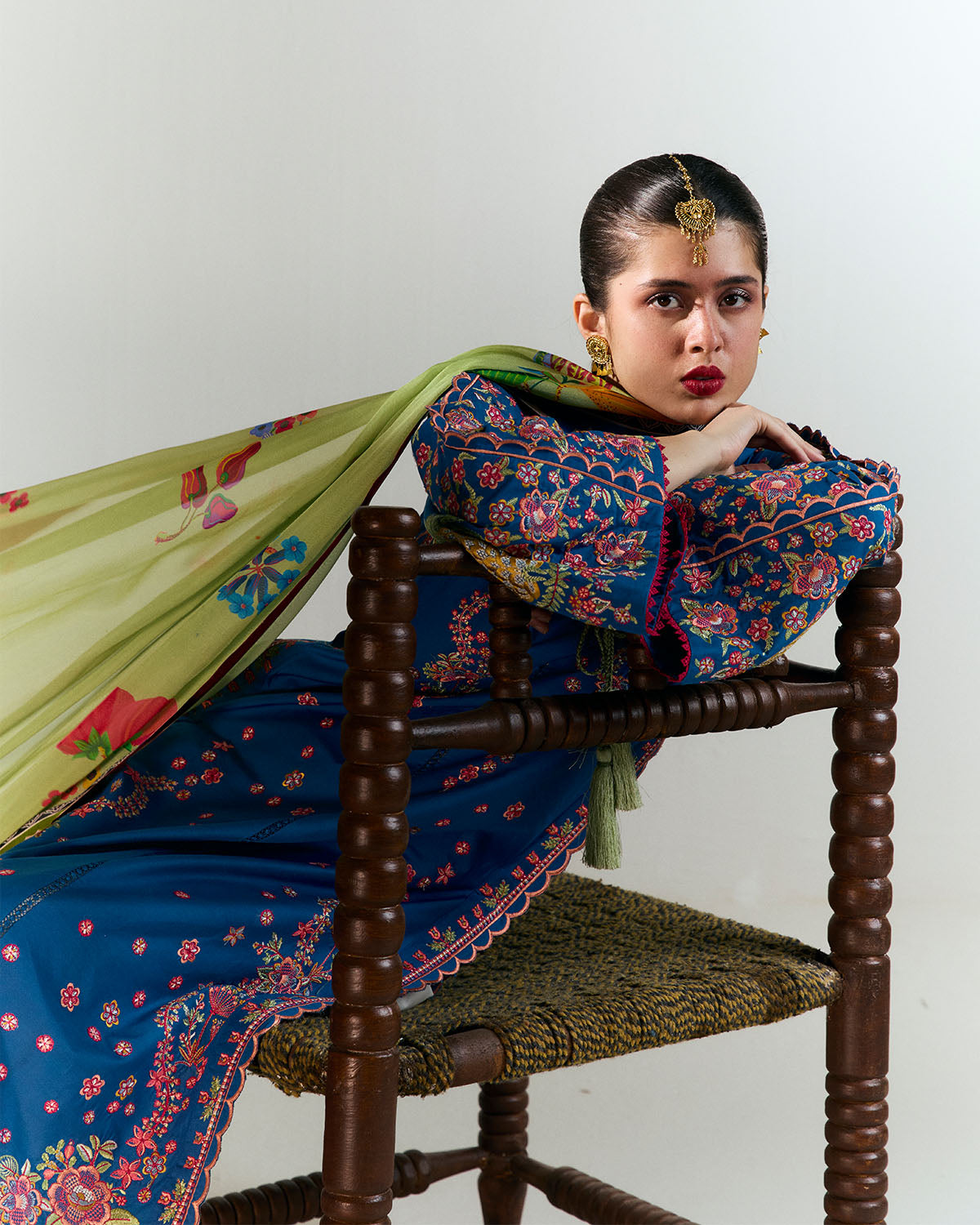 Jugnu | SS 25 | Darya Custom Size Cobalt Blue Cotton