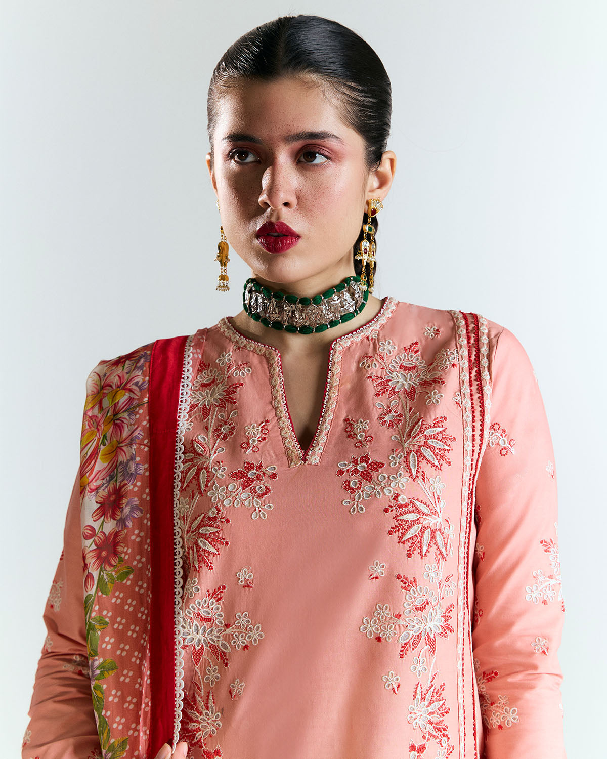 Jugnu | SS 25 | Bahar L Peach Pink Cotton