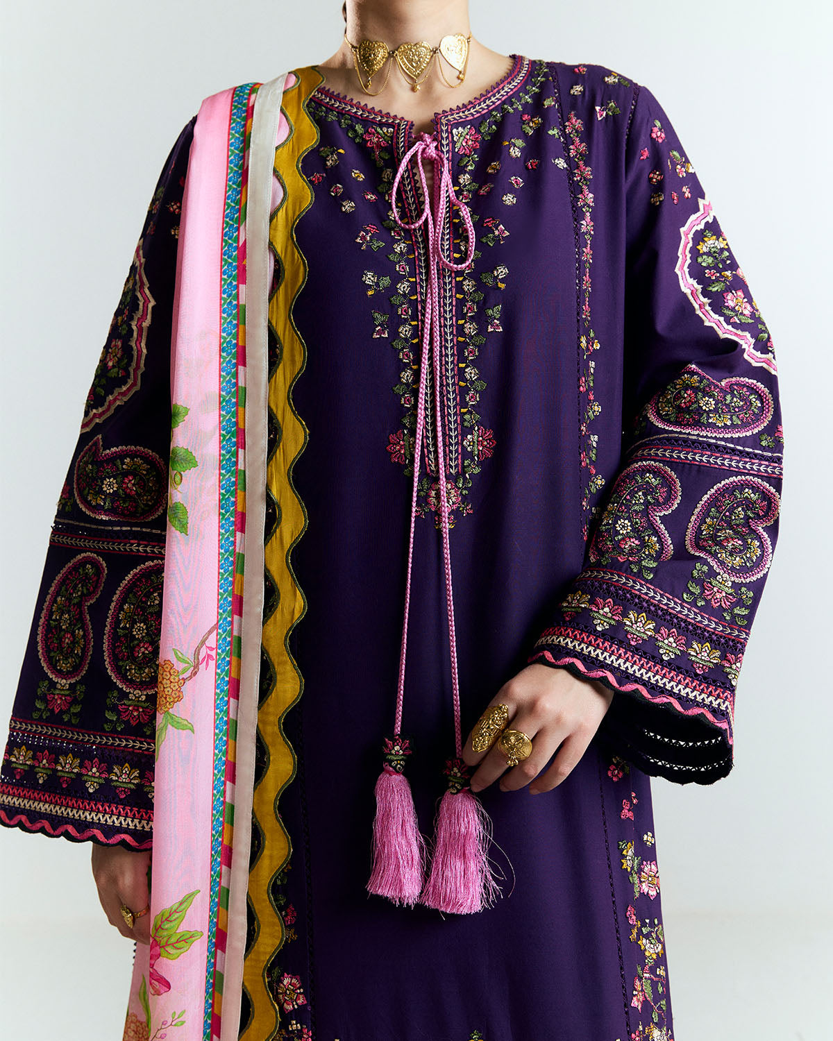 Jugnu | SS 25 | Sagar L Dark Purple Cotton