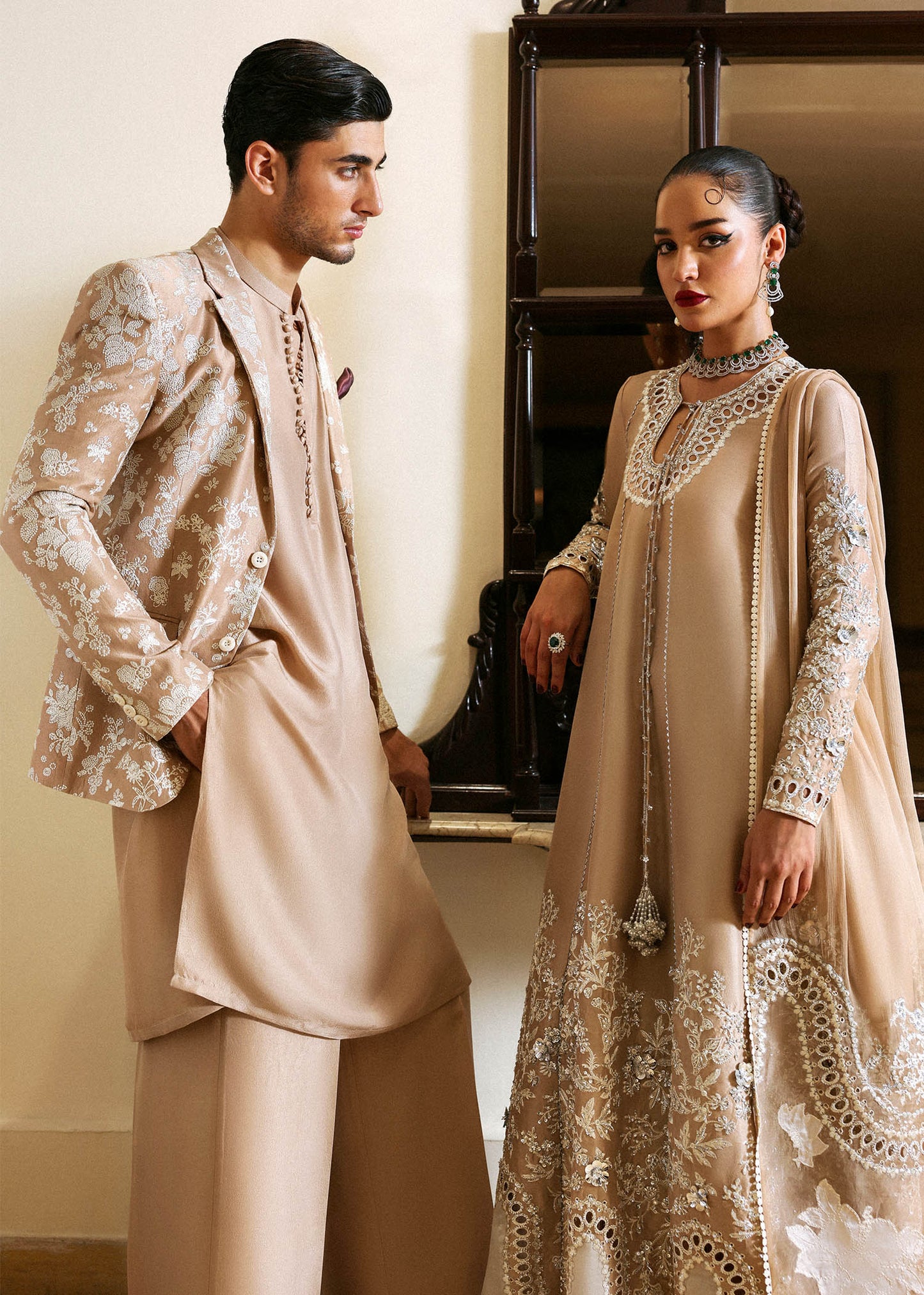 Hussain Rehar I The Scent Luxury Pret 25 I Sole - Pakistani Designer Dress - by Hussain Rehar - Type : MensWear - 100% Original at Saira Sultan