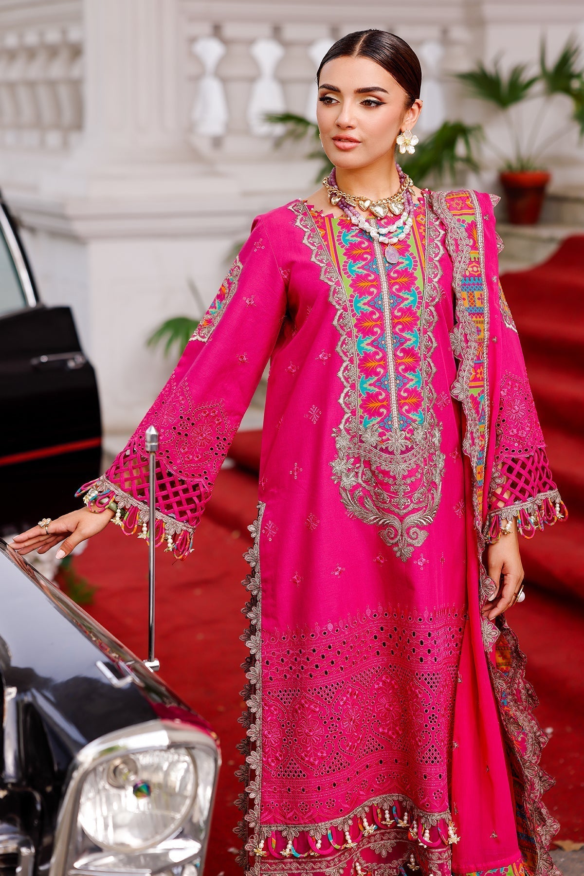 Charizma | Tabeer Lawn Vol 25 | CT5-14 XL Hot Pink Lawn