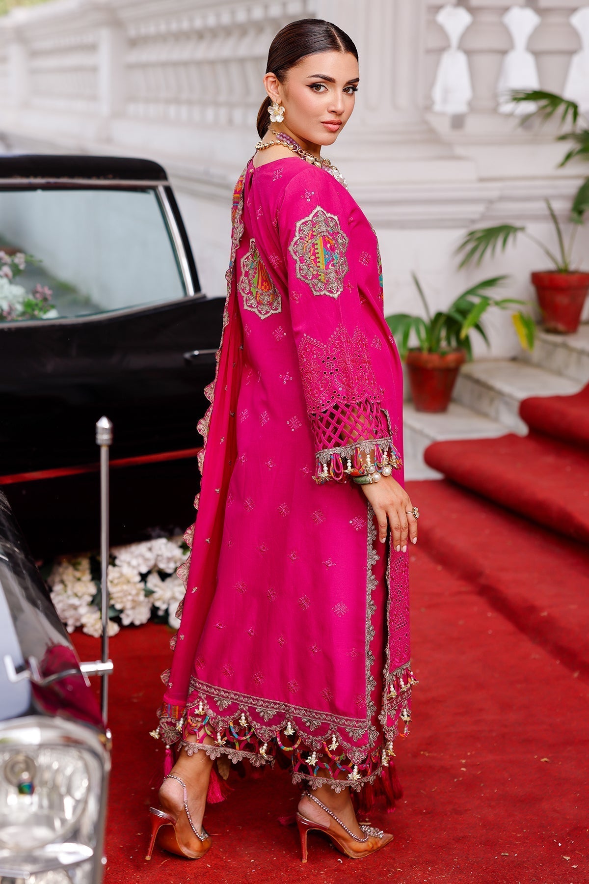 Charizma | Tabeer Lawn Vol 25 | CT5-14 S Hot Pink Lawn