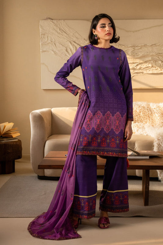 Maryum N Maria | Nazm Collection | WILLOW - MS50470 XS Dark Purple Silk