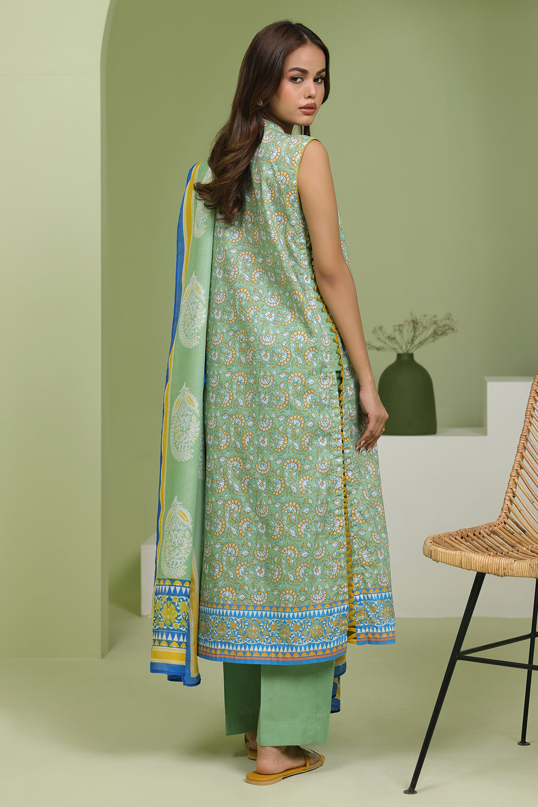 Zellbury | Unstitched 3 Piece Lawn | Shirt Shalwar Dupatta - 1419