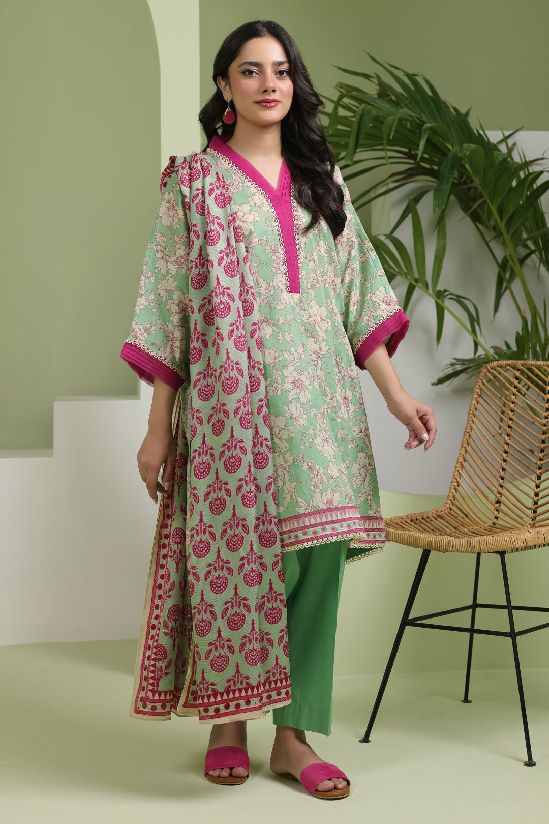 Zellbury | Unstitched 3 Piece Lawn | Shirt Shalwar Dupatta - 1502