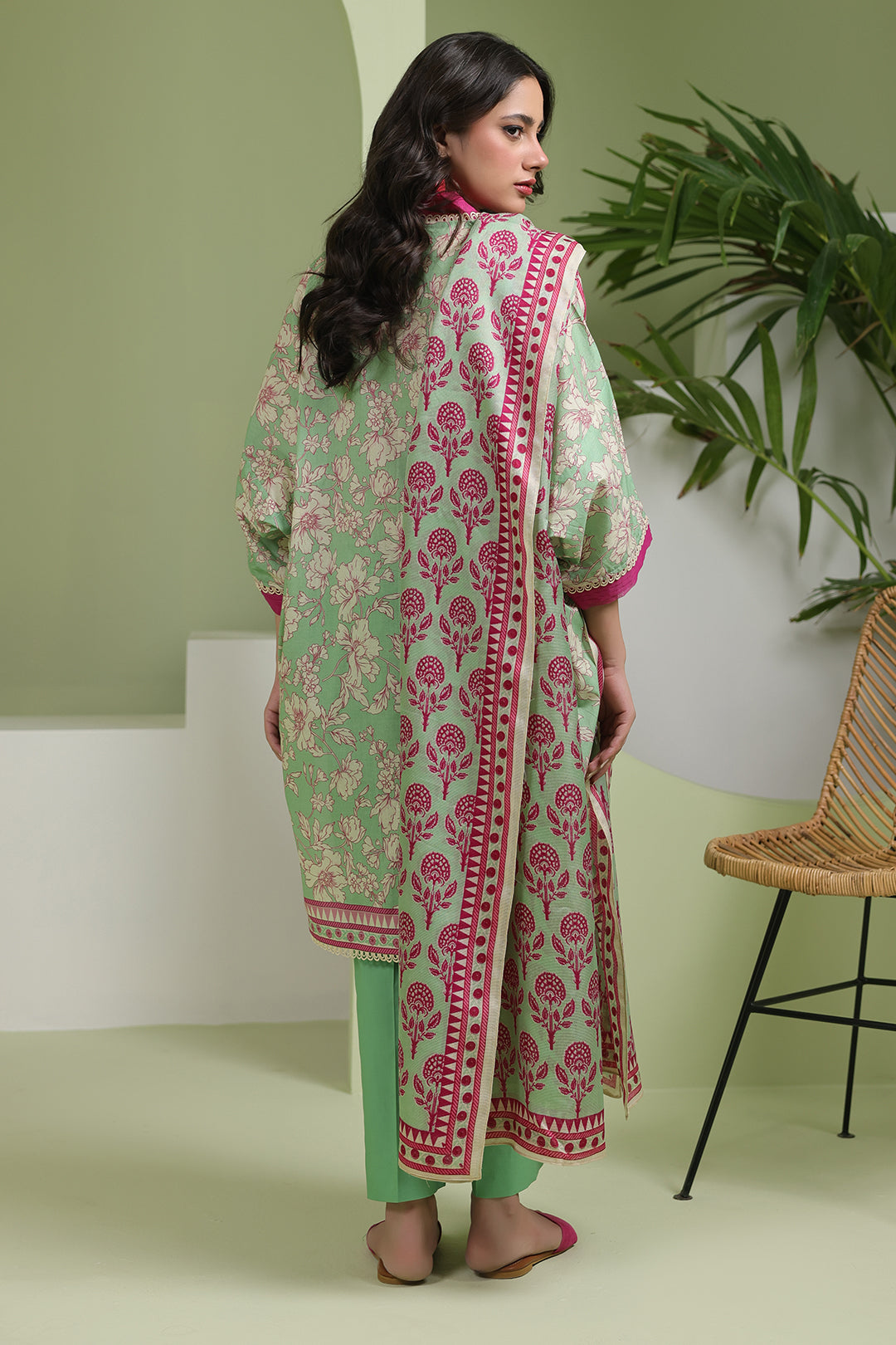 Zellbury | Unstitched 3 Piece Lawn | Shirt Shalwar Dupatta - 1502