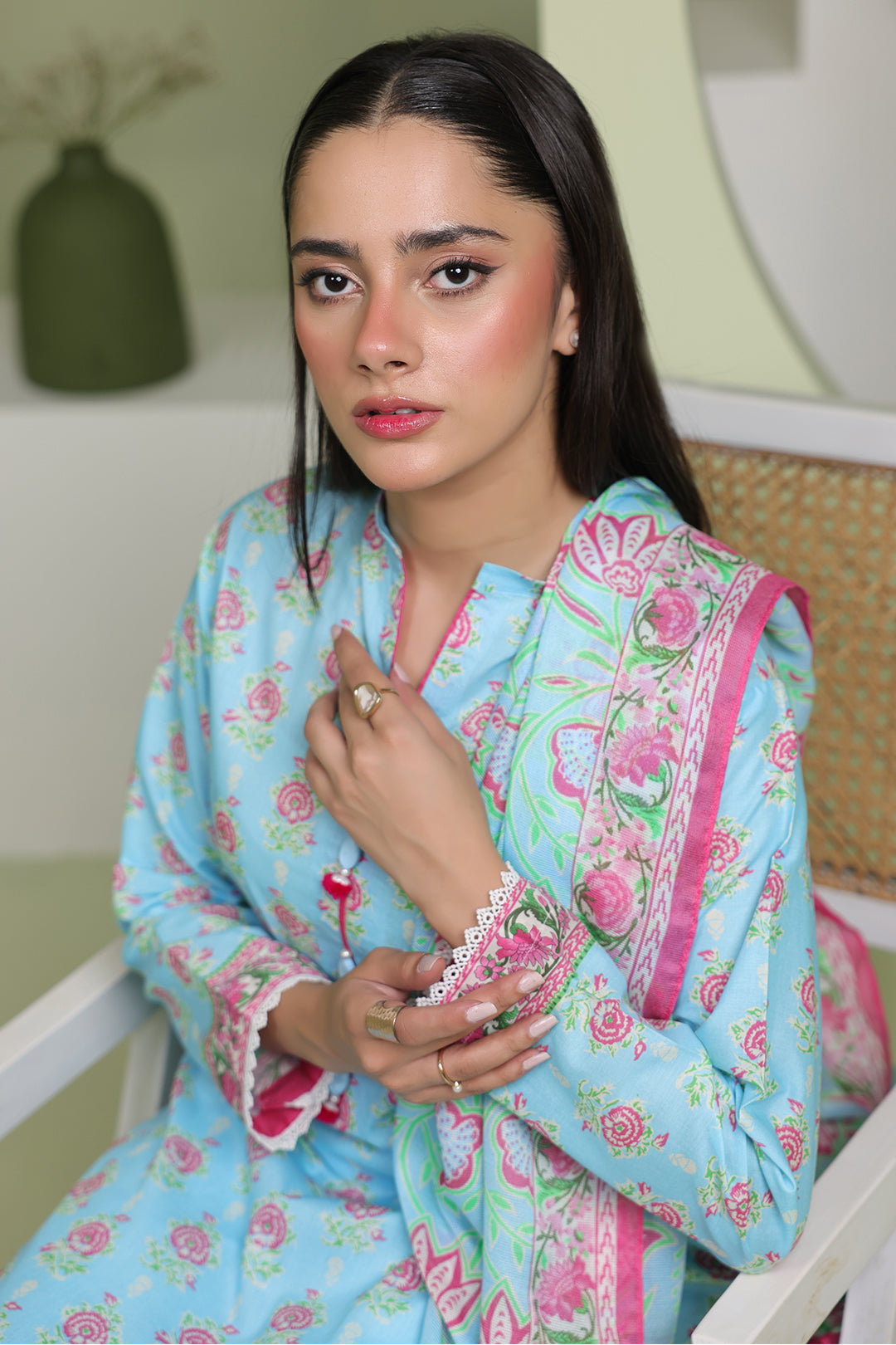 Zellbury | Unstitched 3 Piece Lawn | Shirt Shalwar Dupatta - 1571 Default Title