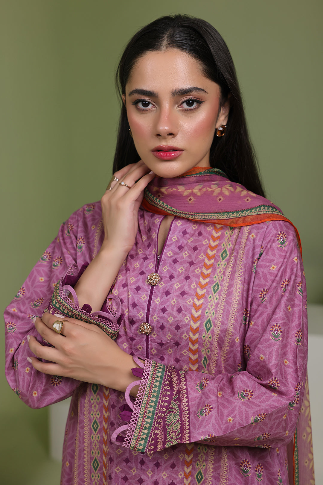Zellbury | Unstitched 3 Piece Lawn | Shirt Shalwar Dupatta - 1718 Default Title