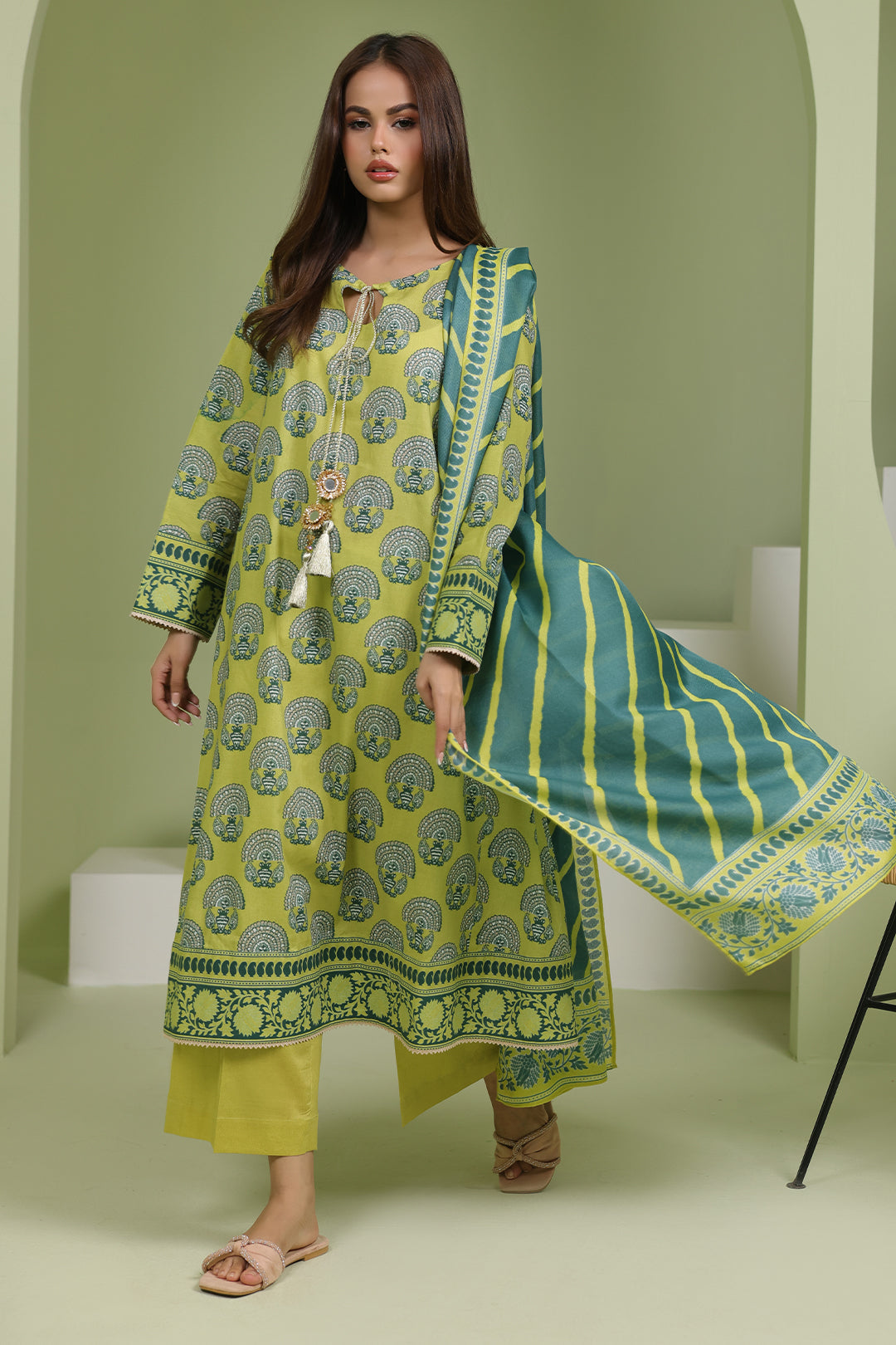 Zellbury | Unstitched 3 Piece Lawn | Shirt Shalwar Dupatta - 1720