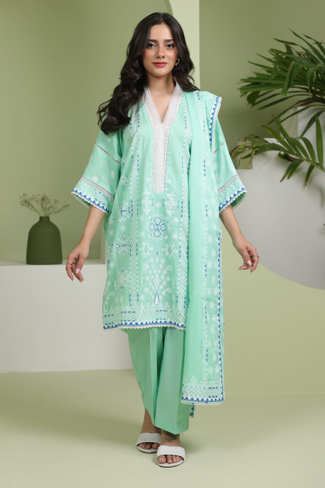Zellbury | Unstitched 3 Piece Slub | Shirt Shalwar Dupatta - 1240