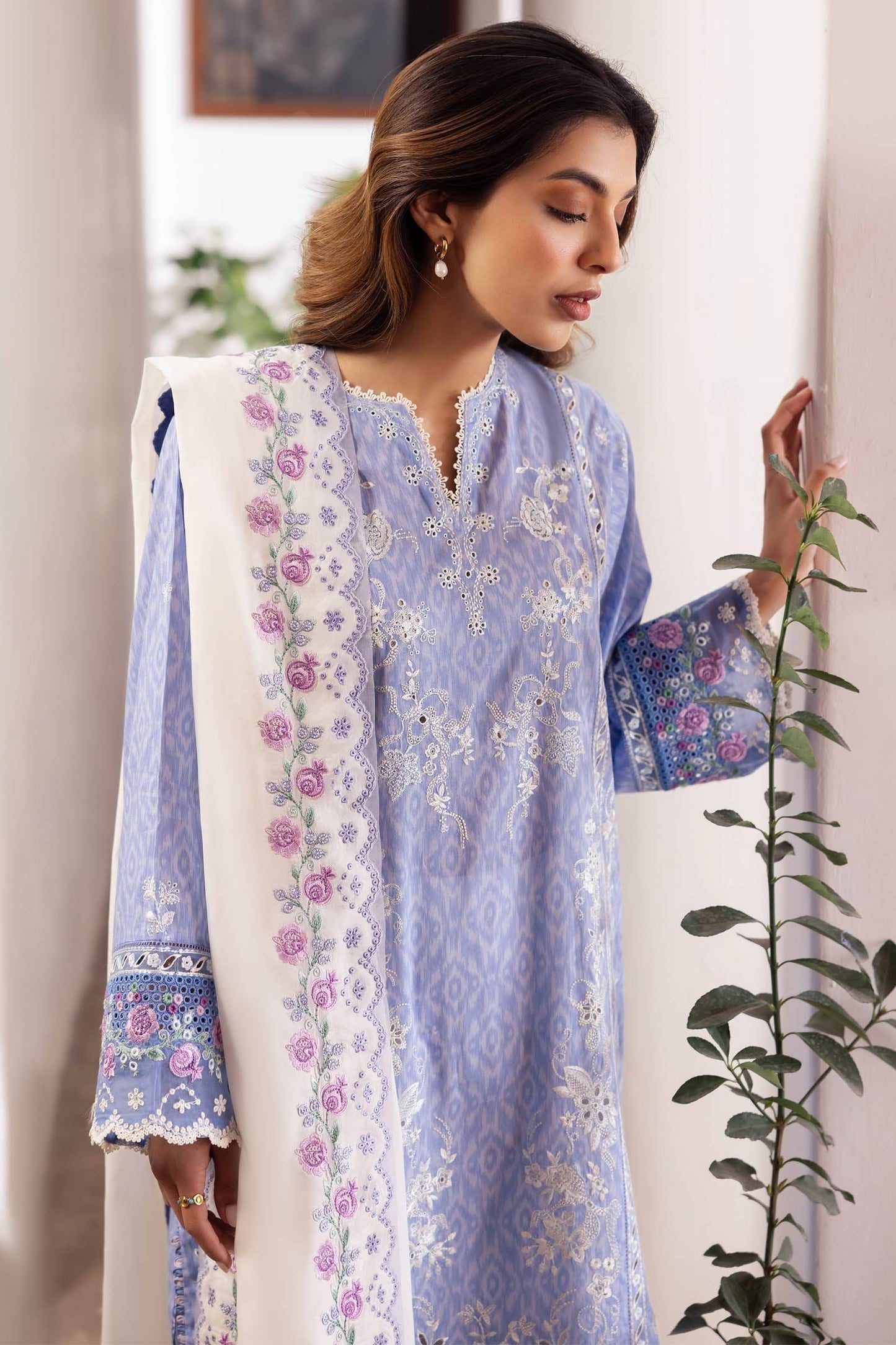 Zaha | Lawn 24 | NARINA (ZL24-15 B) - Pakistani Designer Dress - by Zaha | Type: Luxury - 100% Original at Saira Sultan