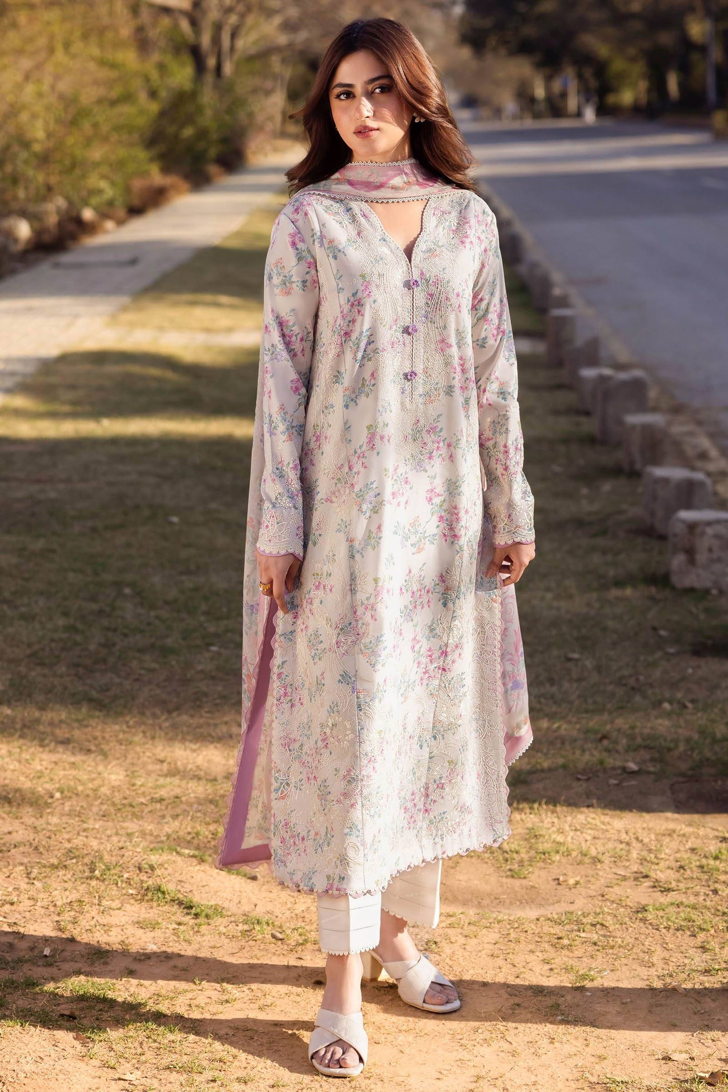 Zaha | Lawn 24 | AYSEL (ZL24-03 A) - Pakistani Designer Dress - by Zaha | Type: Luxury - 100% Original at Saira Sultan