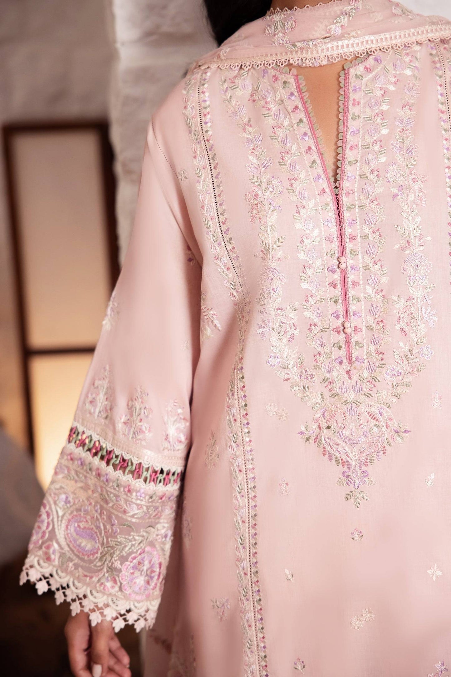 Zaha | Lawn 24 | ZENEL (ZL24-07 A) - Pakistani Designer Dress - by Zaha | Type: Luxury - 100% Original at Saira Sultan