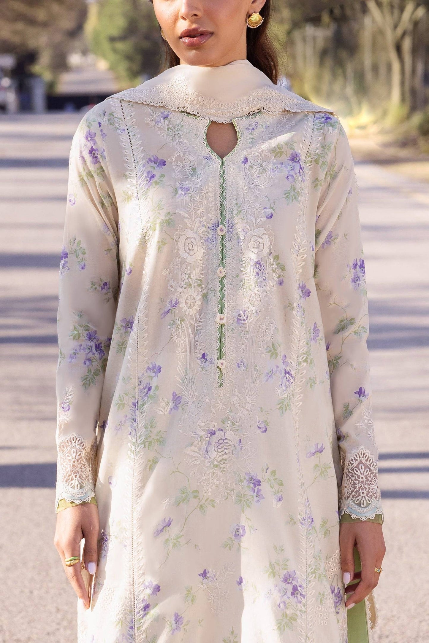Zaha | Lawn 24 | ASEMA (ZL24-04 B) - Pakistani Designer Dress - by Zaha | Type: Luxury - 100% Original at Saira Sultan