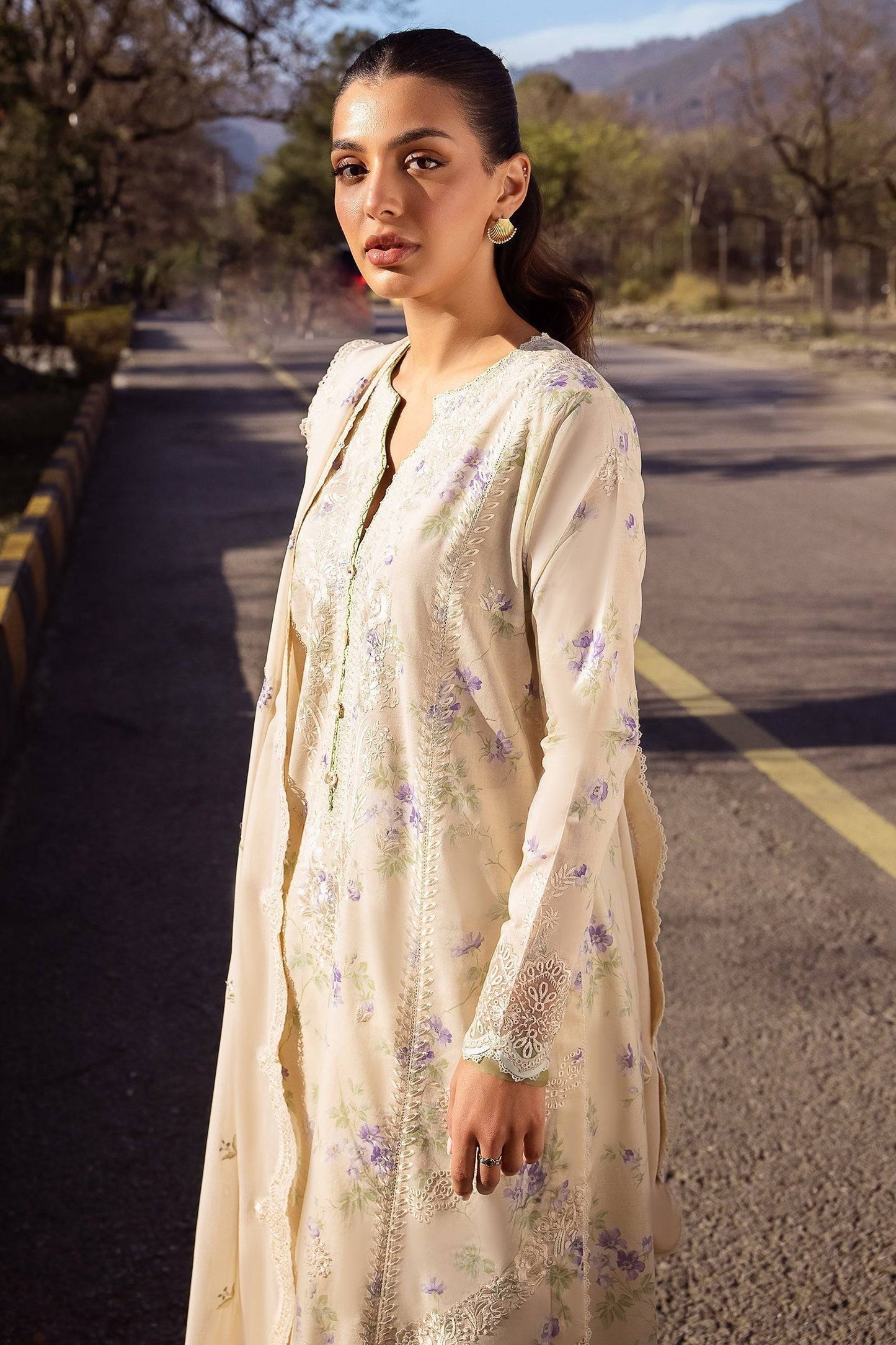 Zaha | Lawn 24 | ASEMA (ZL24-04 B) - Pakistani Designer Dress - by Zaha | Type: Luxury - 100% Original at Saira Sultan