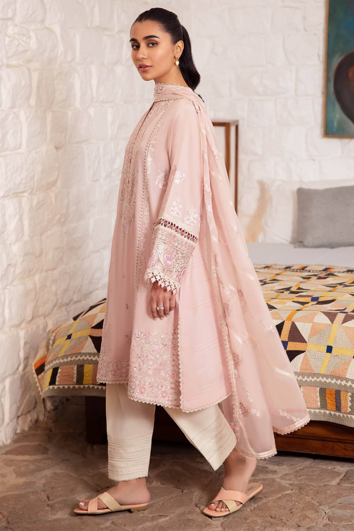 Zaha | Lawn 24 | ZENEL (ZL24-07 A) - Pakistani Designer Dress - by Zaha | Type: Luxury - 100% Original at Saira Sultan