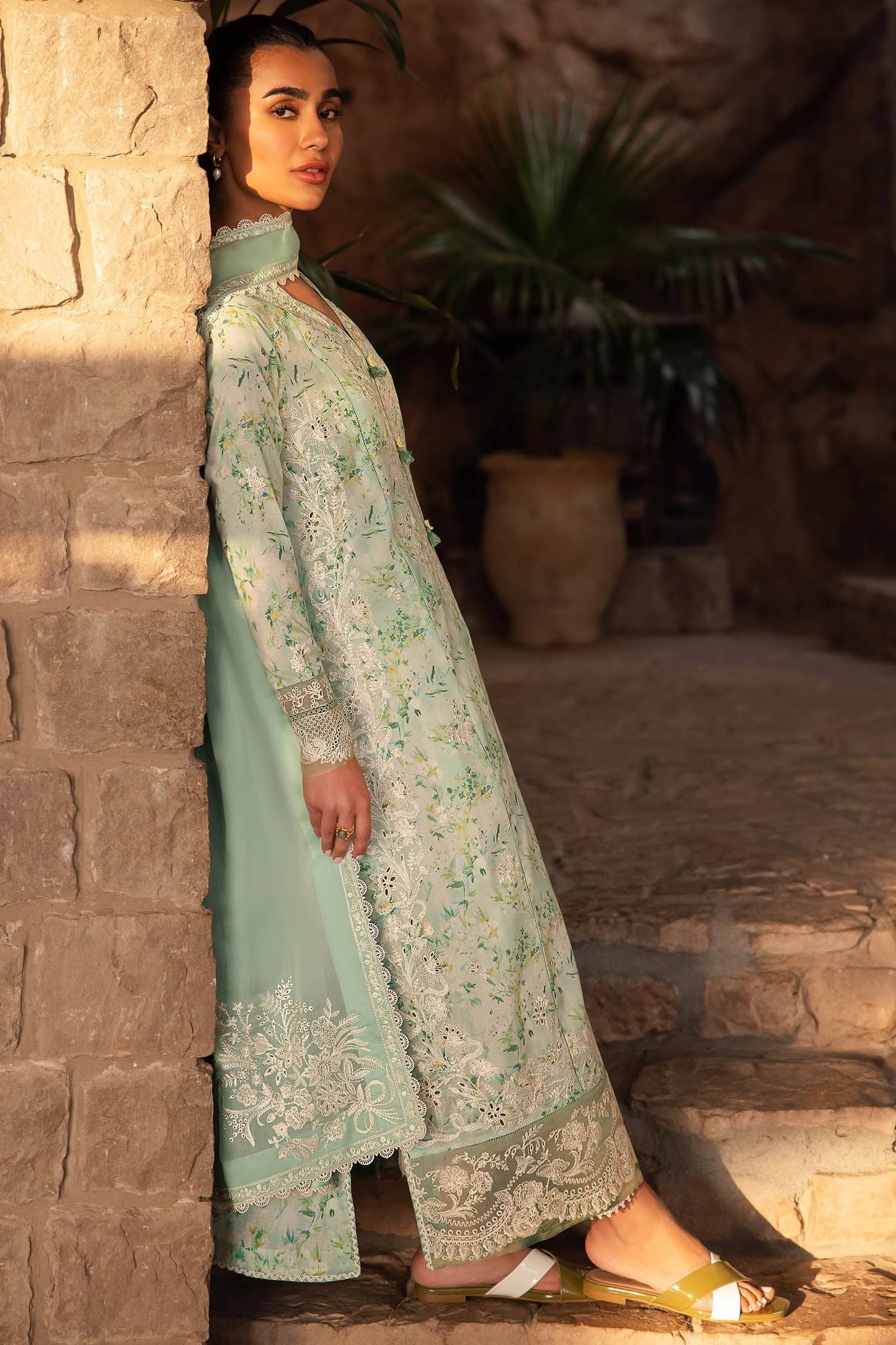 Zaha | Lawn 24 | SEZEM (ZL24-13 B) - Pakistani Designer Dress - by Zaha | Type: Luxury - 100% Original at Saira Sultan