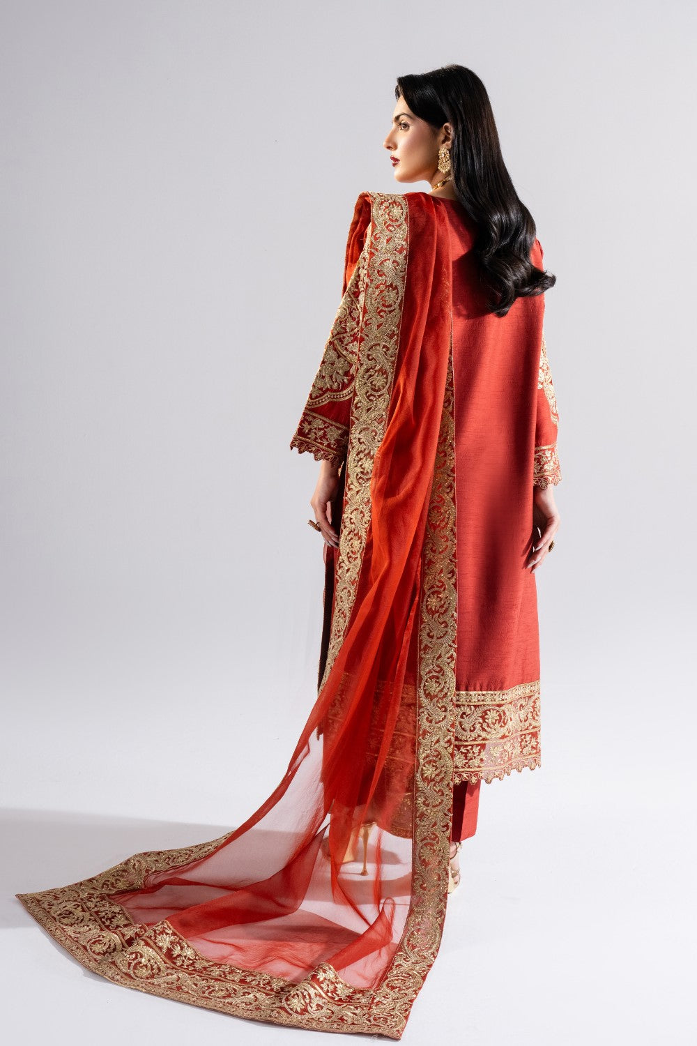 Maryum N Maria | Luna Formals | ZAHARI M Red Viscose Cotton