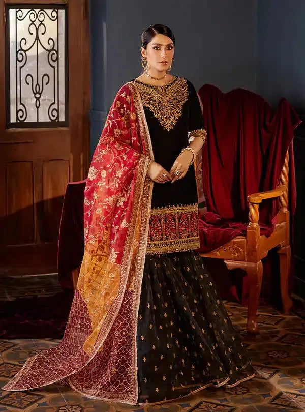 Zainab Chottani | Luxury Velvet Collection 23 | Mehr Mah - Pakistani Designer Dress - by Zainab Chottani | Type: Formal - 100% Original at Saira Sultan