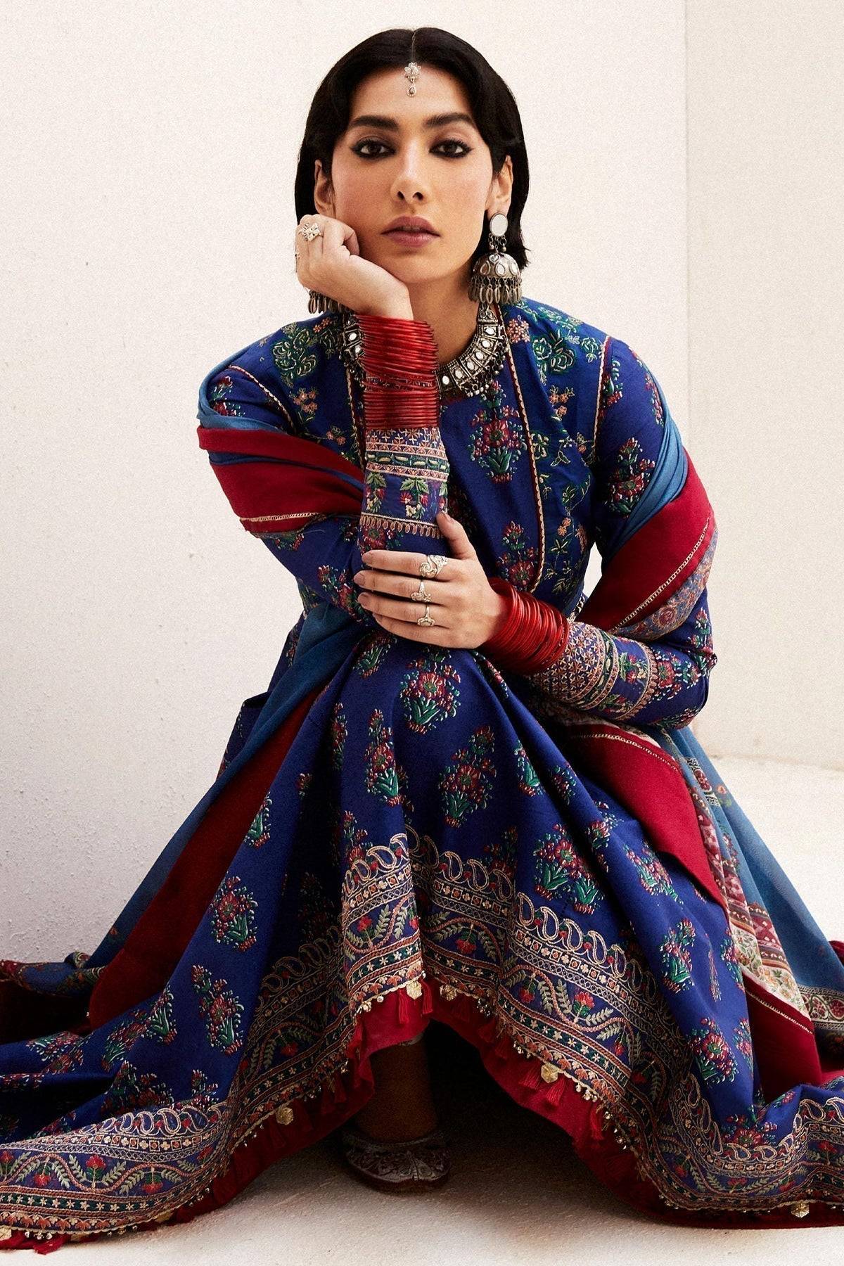 Zara Shahjahan | Luxury Lawn 24 | ANARKALI-11A - Pakistani Designer Dress - by Zara Sahjahan | Type: Luxury - 100% Original at Saira Sultan