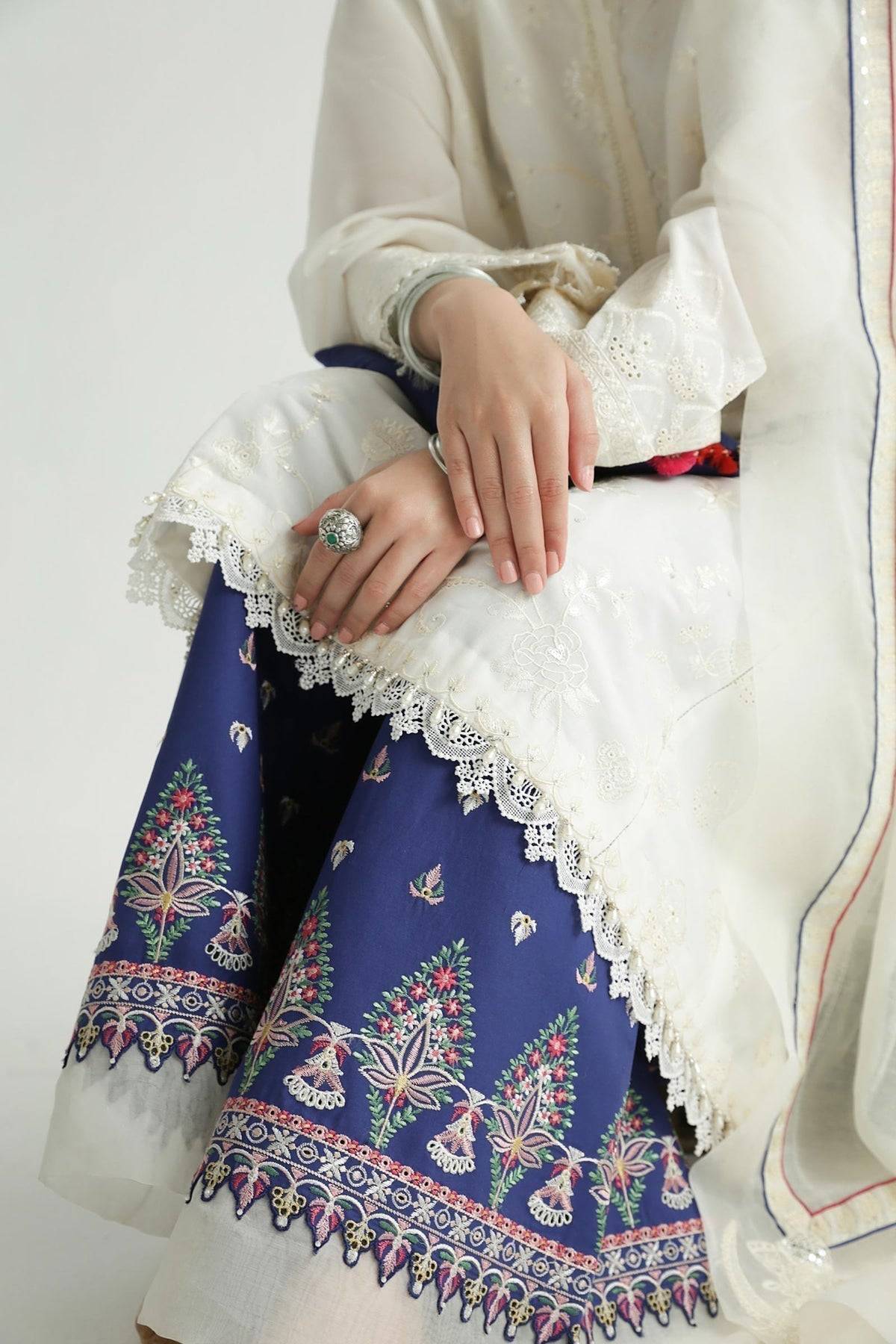 Zara Shahjahan | Luxury Lawn 24 | DEENA-12B - Pakistani Designer Dress - by Zara shahjahan | Type: Luxury - 100% Original at Saira Sultan