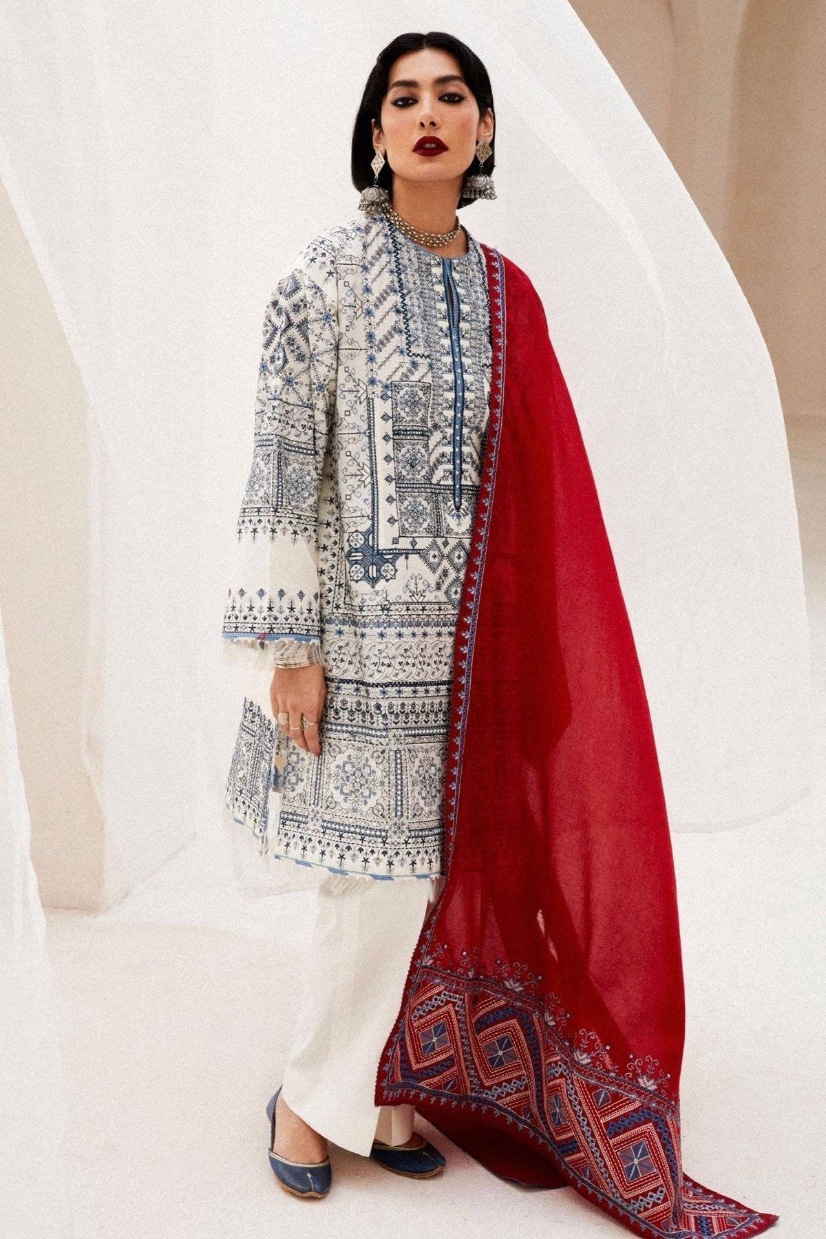 Zara Shahjahan | Luxury Lawn 24 | DIYA-2A - Pakistani Designer Dress - by Zara Shahjahan | Type: Luxury - 100% Original at Saira Sultan